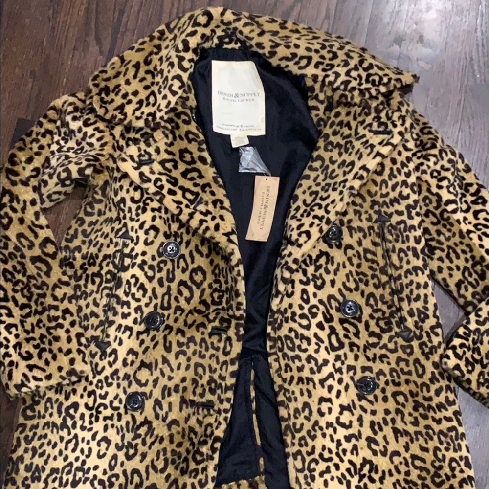 RALPH LAUREN FAUX FUR LEOPARD JACKET - Picture 4 of 4